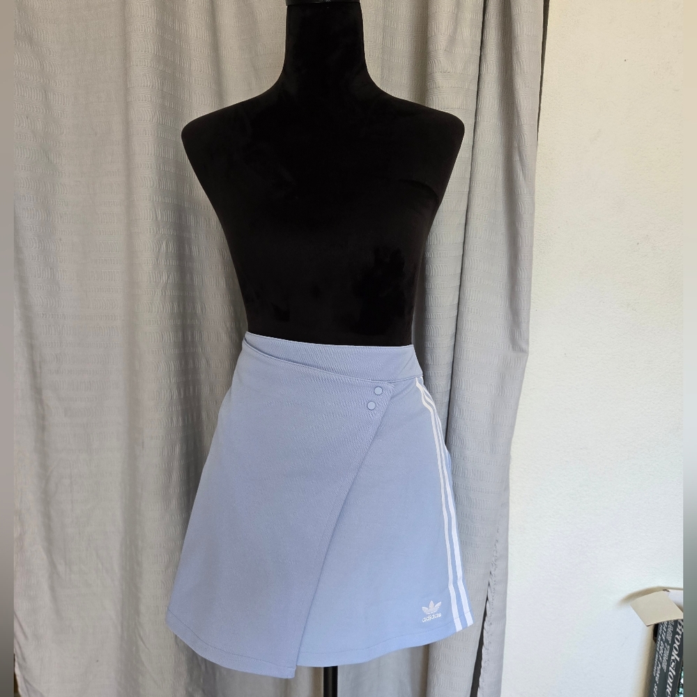 Adidas Light Blue Skirt with White Details